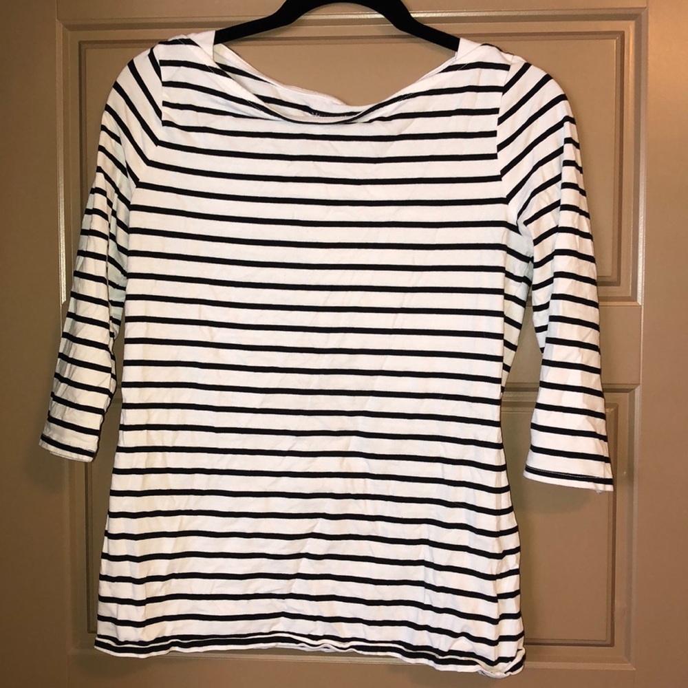 Black & White Striped Top